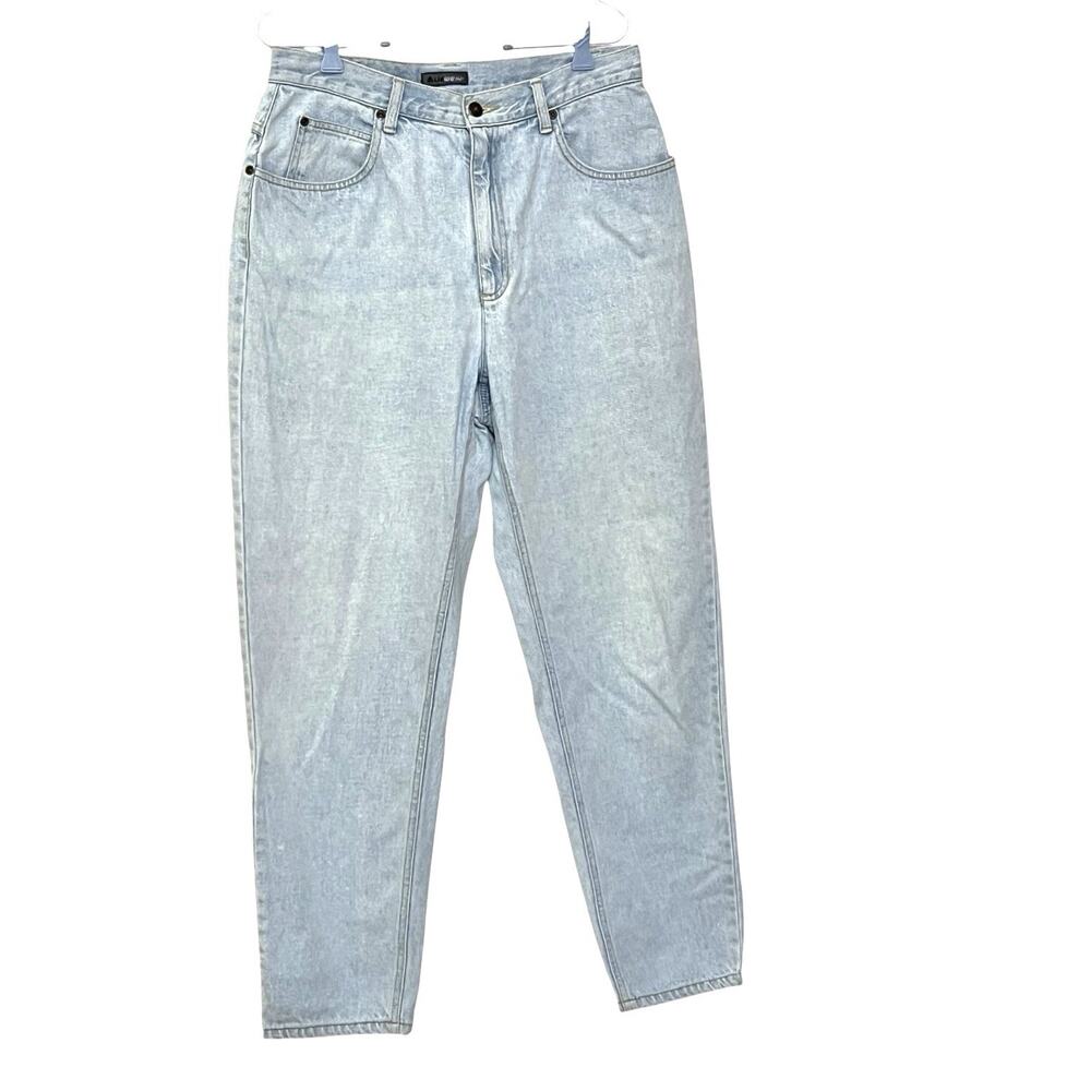 Vintage LizWear Denim Jeans Women 14S High Waist Cotton Tapered Blue Y2K 90s